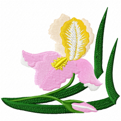 Flowers And Tree Embroidery Design 7